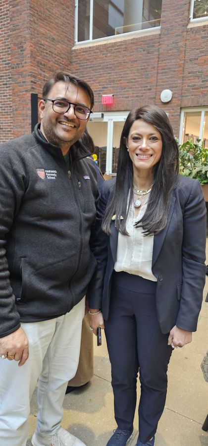 Chahat Shah with Dr. Rania Al-Mashat
