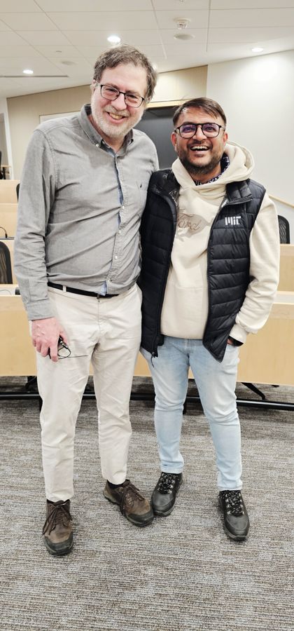 Chahat Shah with Claude Bruderlein