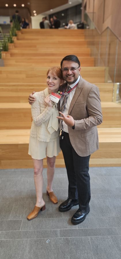 Chahat Shah with Jessica Chastain