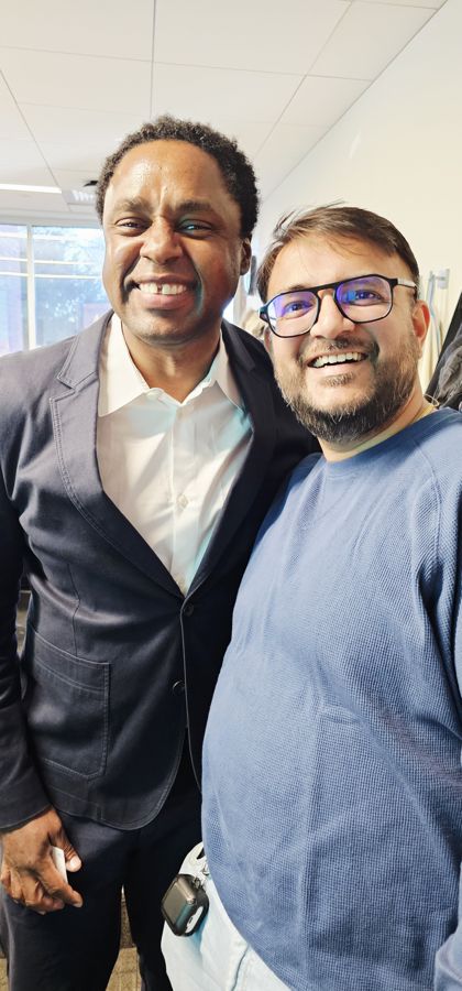 Chahat Shah with Claude Grunitzky
