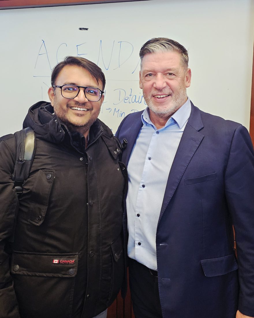 Chahat Shah with Kirk Kinnell