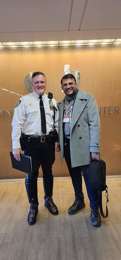 Chahat Shah with NYPD, New York City