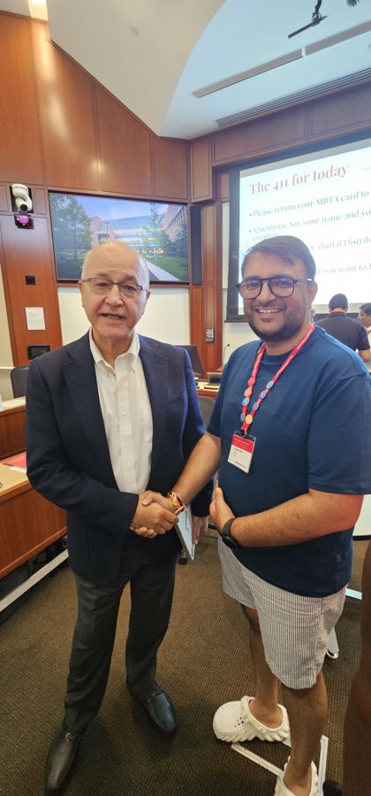 Chahat Shah with Barham Salih