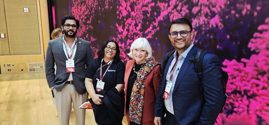 Chahat Shah with Laurence Tubiana